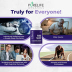 PureLife Organics Pure Sleep - Suplemento para el Sueño Profundo - 30 Días - 120 Cápsulas Veganas y Sin Gluten - Formulado por Médico