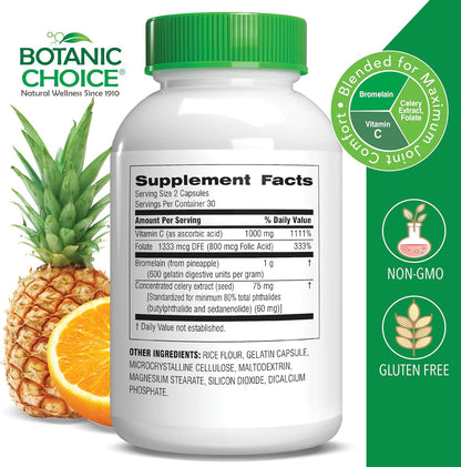 Botanic Choice Complejo Ácido Úrico para el Apoyo Articular – Alivia las Molestias con Semilla de Apio y Bromelina - 2 – Image 2