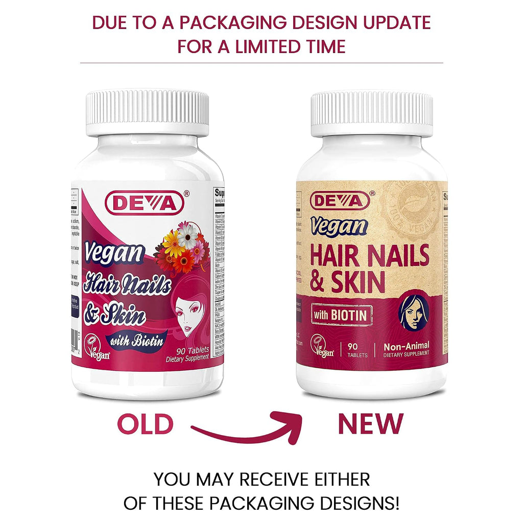 Deva - Hair, Nails & Skin 90 Comprimidos (Vegano)