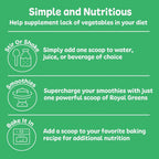 Royal Greens Superfood Powder | Polvo de Superalimentos Verdes con Probióticos y Enzimas | 305g (30 Días)