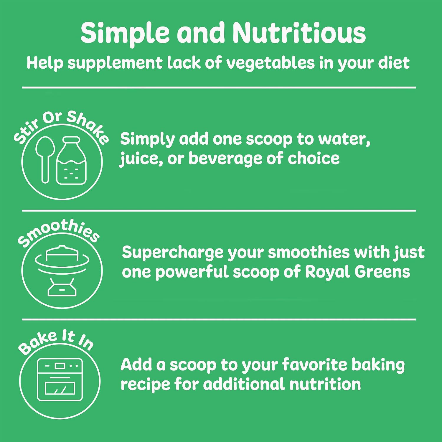 Royal Greens Superfood Powder | Polvo de Superalimentos Verdes con Probióticos y Enzimas | 305g (30 Días)