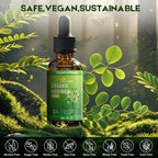 MaxuraFit Moringa Leaf Drops with Vitamin C, Extracto Líquido de Moringa Oleifera con Vitamina C, 60 ml (2 fl oz)