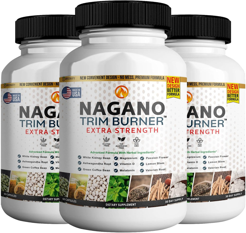 Nagano Trim Burner - Suplemento Natural para el Sueño y la Recuperación Muscular con Magnesio y Ashwagandha