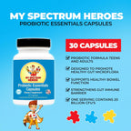 My Spectrum Heroes Probióticos Digestivos - 30 Cápsulas con 7 Cepas y 20 Mil Millones de UFC