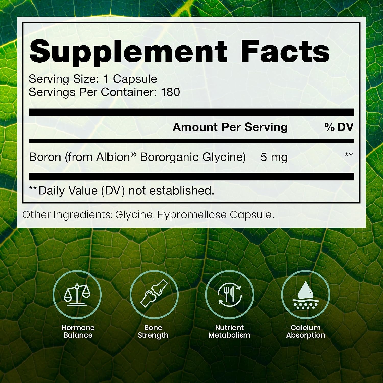 Pure TheraPro Rx Bio Boron - Boro Bororgánico Glicinato (5mg, 180 Cápsulas)