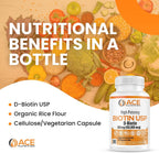 Ace Nutrition Biotina USP Alta Potencia 100mg (100.000mcg) - 3 Envases