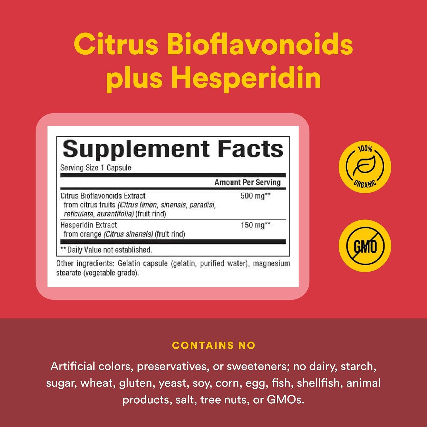 Natural Factors - Bioflavonoides Cítricos 650mg, Apoyo para el Uso de la Vitamina C, 90 Cápsulas