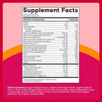 SmartyPants Gominolas Multivitamínicas Orgánicas para Mujeres con Biotina, Probióticos, Metilfolato, Omega 3 (ALA), Vitamina D3, C, B12, B6, A, K, Zinc e Inositol - 120 Gominolas (30 Días)