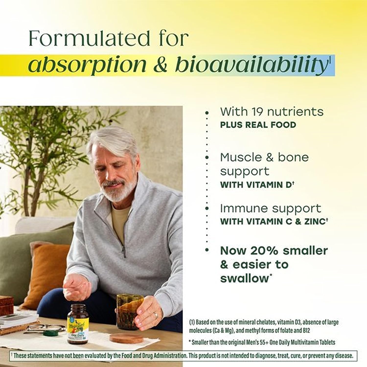 MegaFood Multivitamínico para Hombres 55+ - 120 Comprimidos