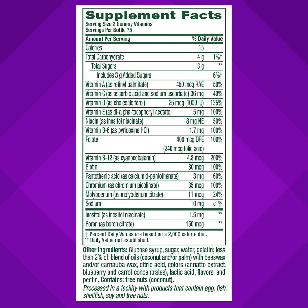 Vitafusion MultiVites Gominolas Multivitamínicas para Adultos, 150 unidades