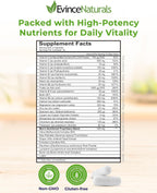 Evince Naturals Sistema Nutricional Diario para Hombres, Multivitamínico
