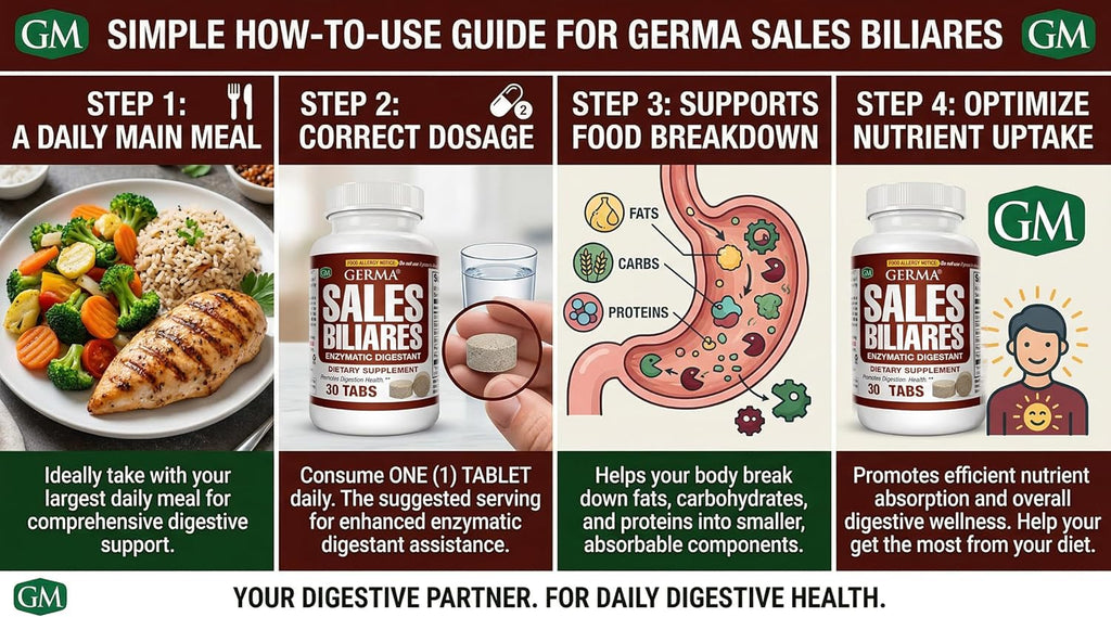 Germa Sales Biliares Suplemento Dietético Natural Ayuda Hígado 30 Comprimidos