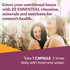 Eu Natural Next Gen Multivitamínico para Mujeres - 22 Vitaminas Optimizadas para Inmunidad, Energía, Huesos y Belleza - 60 Cápsulas Vegetales