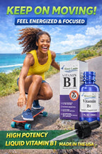 Vitamina B1 (Tiamina) Gotas - Extracto de Tiamina Vitamina B1 de Alta Potencia - Líquido Vitamínico Vegano, Sin Alcohol y Sin OGM - Mantiene la Salud del Sistema Nervioso, Apoya la Digestión y Aumenta la Energía, 1 Fl Oz