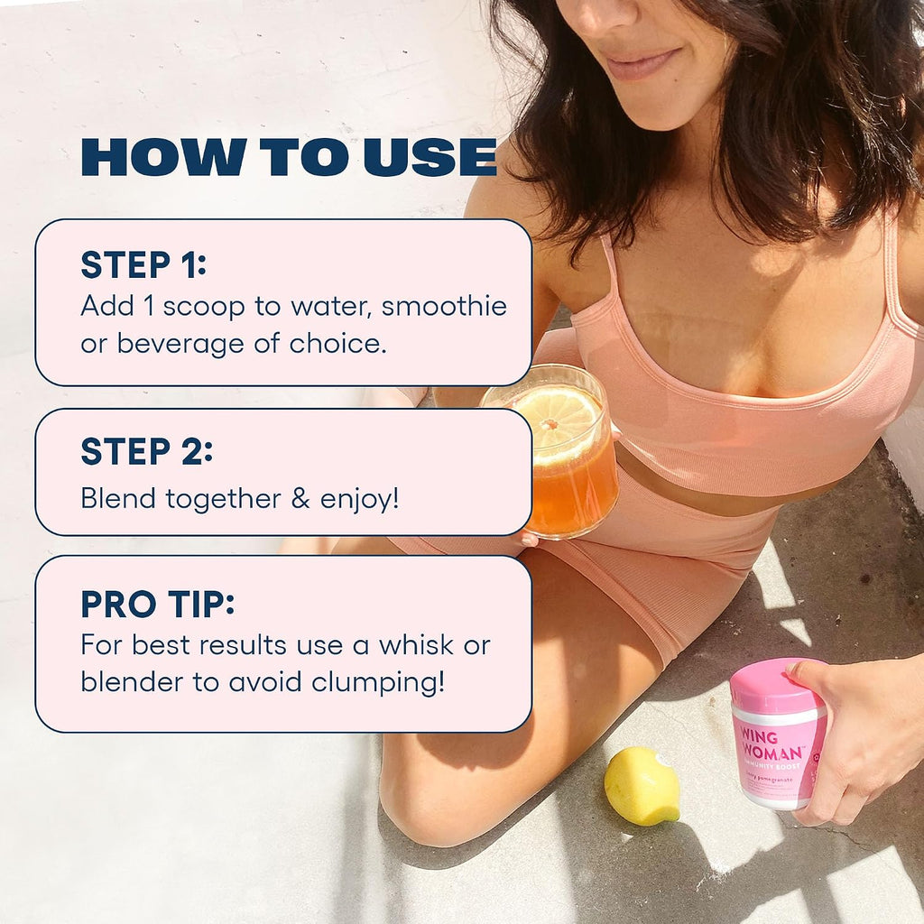 Love Sweat Fitness Wing Woman – Suplemento Inmunológico Mujeres – Vitamina C, Saúco y Equinácea – 28 dosis