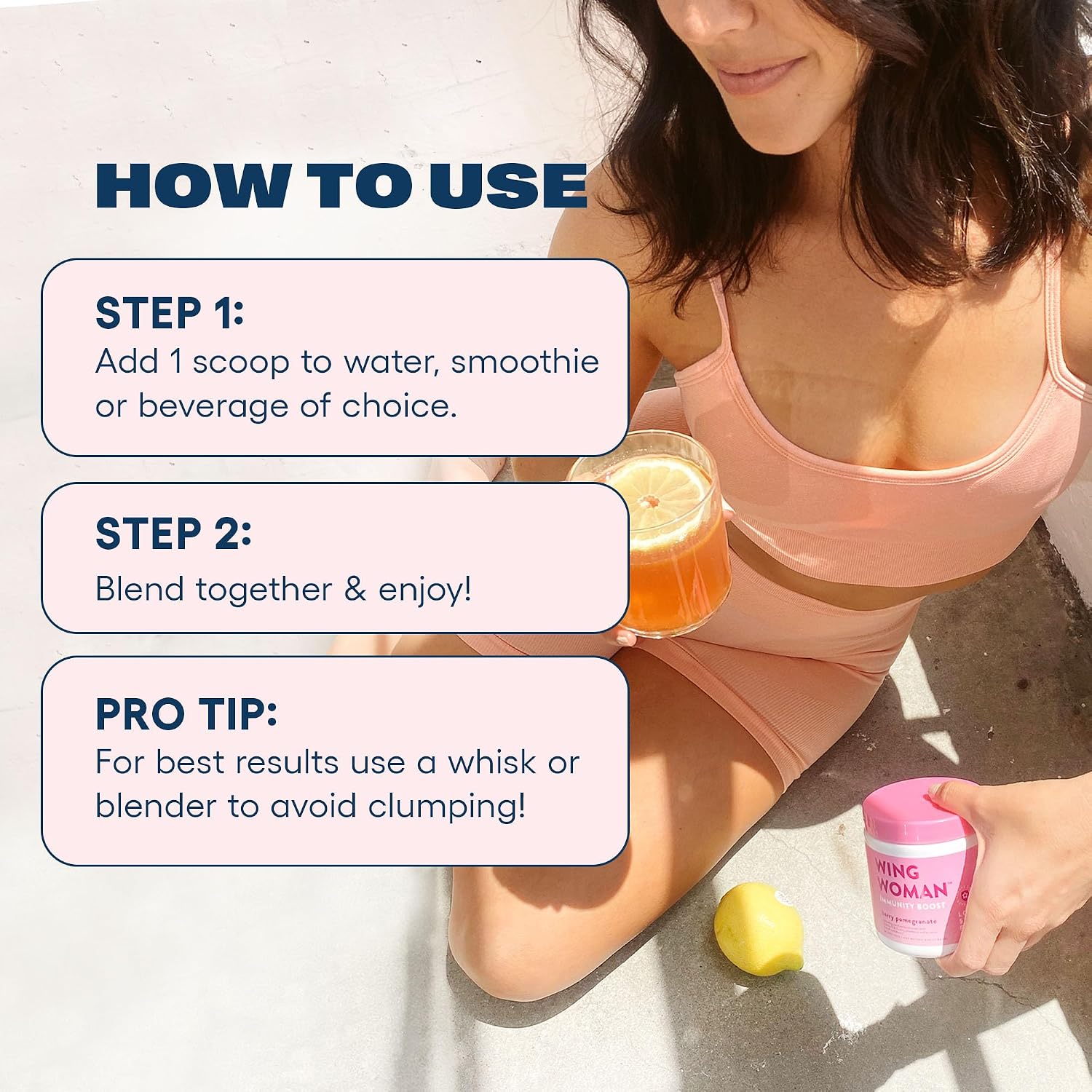 Love Sweat Fitness Wing Woman – Suplemento Inmunológico Mujeres – Vitamina C, Saúco y Equinácea – 28 dosis