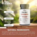 Real Science Celi-Act – Complemento para la Salud Digestiva con Vinitrox y GABA, 60 Cápsulas