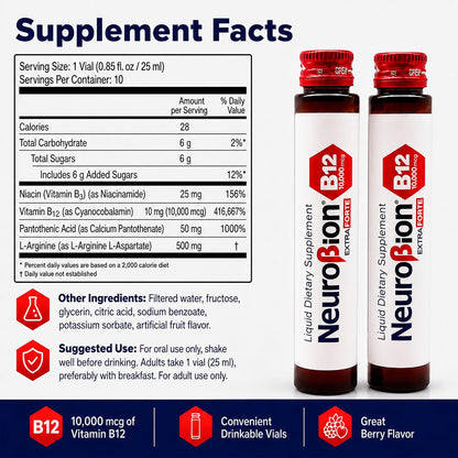 Neurobion Extra Forte B12 10.000 mcg Viales – La vitamina B12 contribuye al metabolismo energético normal. – Image 2