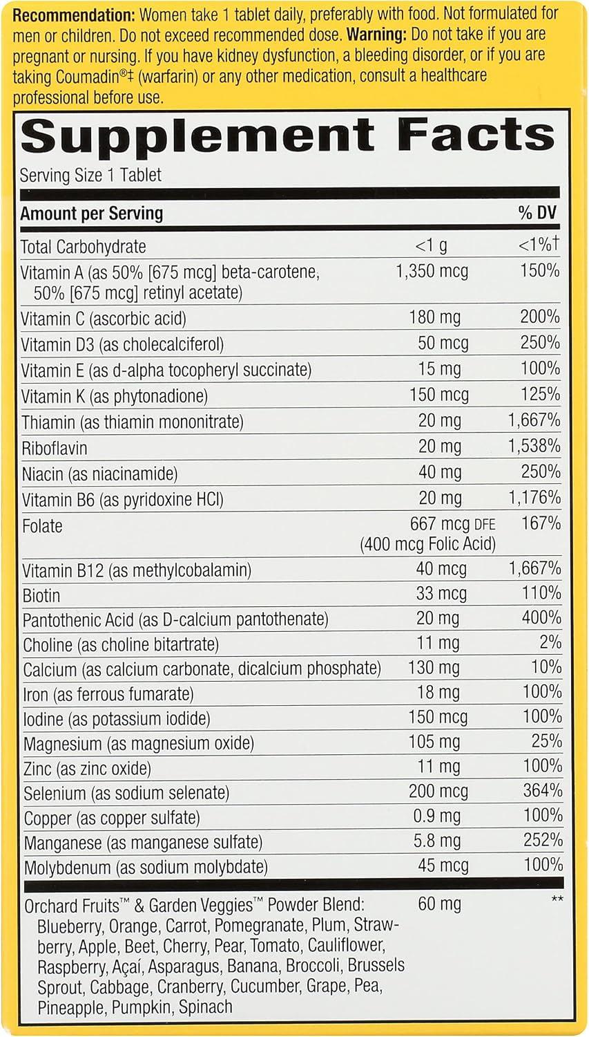 Nature's Way Alive Women Ultra Potency Multivitamin, 60 comprimidos