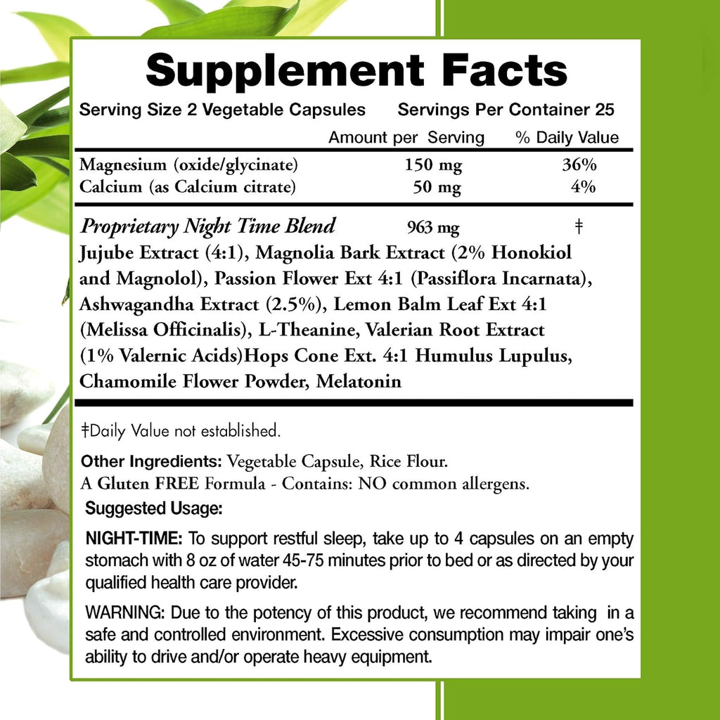 All Natural Muscle Relax Formula PM Plus - Relajante Nocturno Natural (50 Comprimidos)