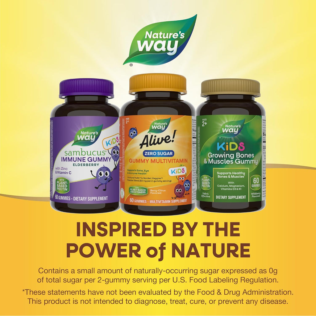 Nature's Way Alive! Kids Multivitamínico en Gomitas Sin Azúcar para Niños 2+