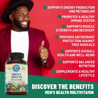 Whole World Wellness Multivitamínico Diario para Hombres - 30+ Nutrientes, Energía y Rendimiento
