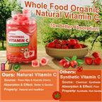 Natural Liposomal Vitamin C Gummies for Adults Kids 9+, Chewable Vitamin C w/ 11mg Zinc, D3, Elderberry, Echinacea, Bioflavonoid,Immune Support, Whole Food VIT C from Fruits, Sugar Free, 2Pack