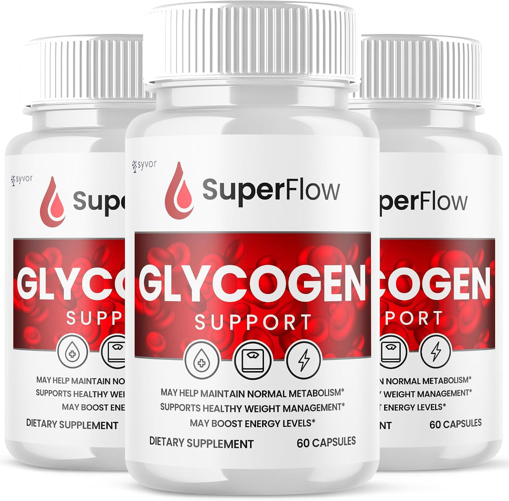 Super Flow Glycogen Support, Fórmula Avanzada Glyco Optimizer - 180 Cápsulas (Pack de 3)