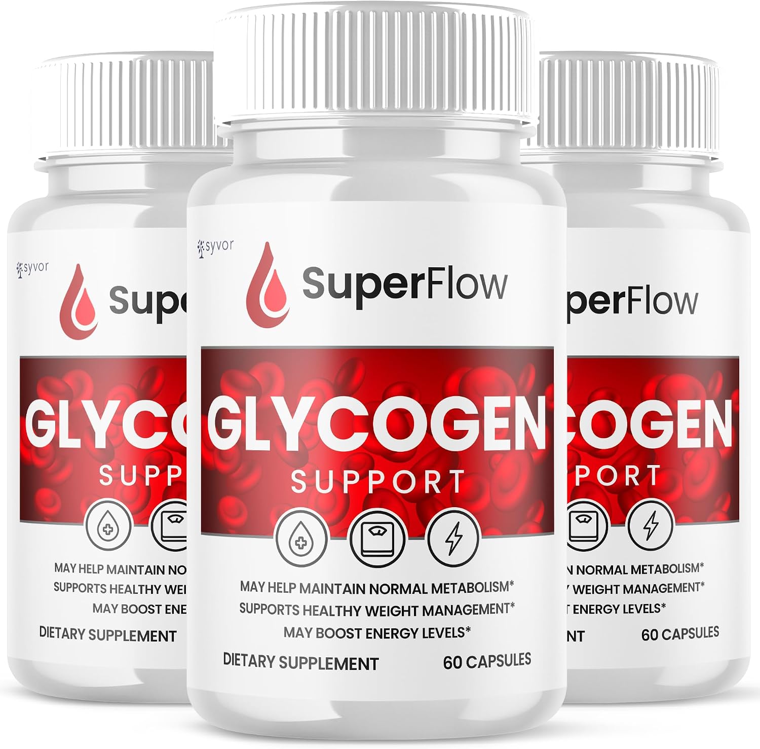 Super Flow Glycogen Support, Fórmula Avanzada Glyco Optimizer - 180 Cápsulas (Pack de 3)