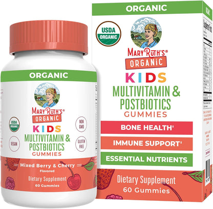 MARYRUTH'S Gomitas Multivitamínicas Orgánicas con Postbióticos para Niños a partir de 4 años, 60 unidades – Image 1