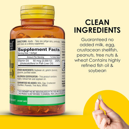 Mason Natural Vitamina D3 2.000 UI Ultra – Forma: Opta por vitamina D3 (colecalciferol) para una mejor absorción y – Image 5