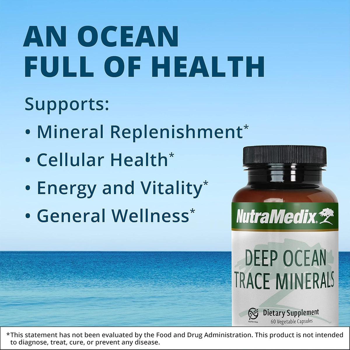 NutraMedix Deep Ocean Trace Minerals 1000mg - Suplemento Mineral y Energético - Magnesio, Zinc, Potasio, Boro, Fósforo y – Image 5
