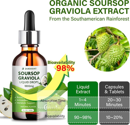 Soursop Bitters Extracto Líquido - Graviola Orgánica - Tintura de Guanábana - 2 x 60 ml – Image 6