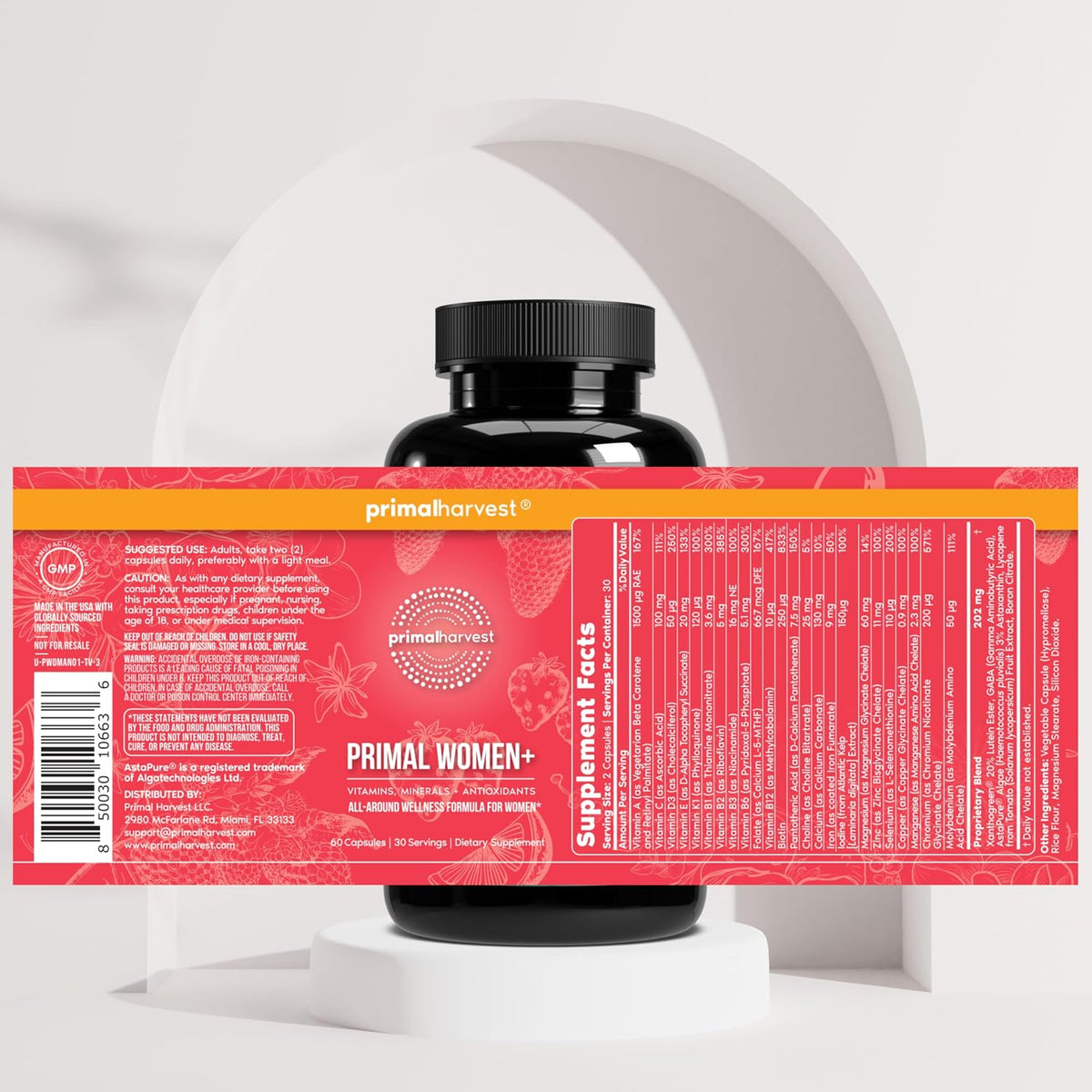 Primal Harvest Women+ - Multivitamínico – Calcio: necesario para el mantenimiento de los huesos y dientes en – Image 5