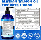 Aceite de Salmón de Alaska para Perros y Gatos (250 ml) - Omega 3 Puro con EPA y DHA