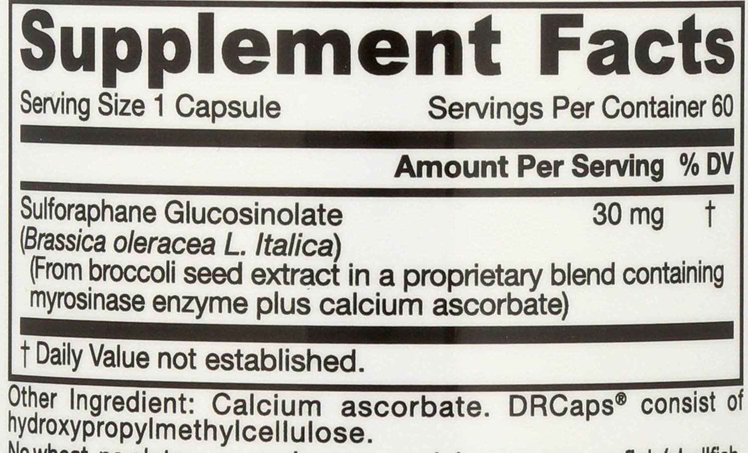 Jarrow Formulas Brocco Max 500 mg, 60 Cápsulas