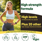Multivitamínico Vegano para Mujeres y Hombres con Vitamina B12, D3 y K2 - 180 Comprimidos - 6 Meses de Suministro