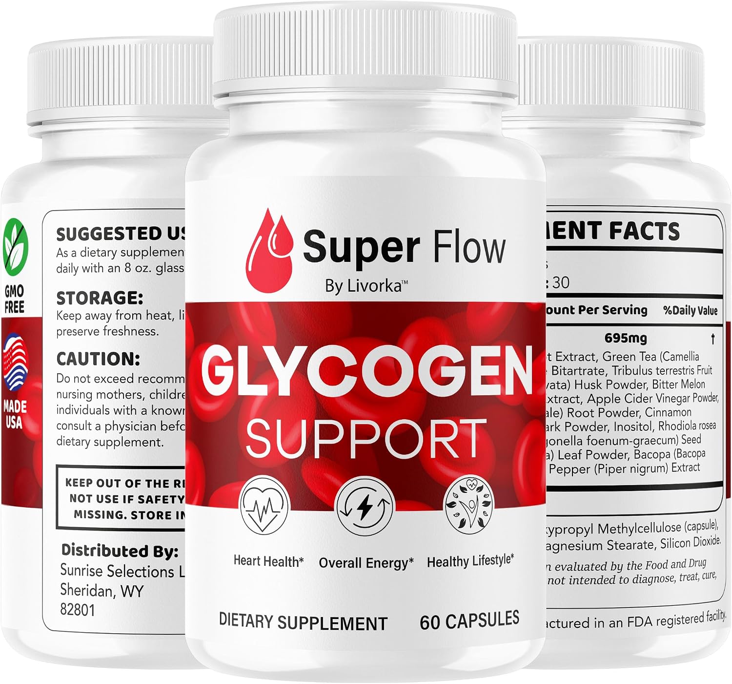 Super Flow Glycogen - Multivitamínico y Mineral - 60 Cápsulas
