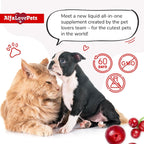 Multivitamínico Líquido para Perros y Gatos - 10 en 1 con Vitaminas B, C, D3, Glucosamina y Arándano - Sabor Arándano - 2 oz