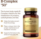 Solgar B-Complex '50' - 100 Cápsulas Vegetales - B-Complex para Energía y Sistema Nervioso
