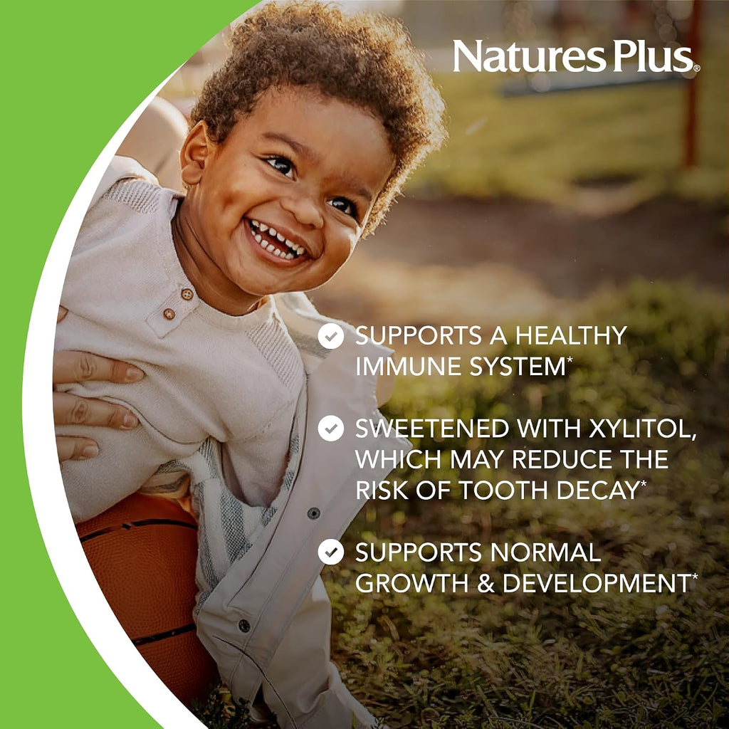 NaturesPlus Animal Parade Gold Multivitamínico Infantil - Comprimidos Masticables Sabor Sandía - 120 Unidades (Pack de 2)