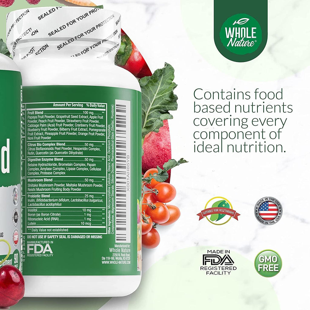 Multivitamínico Integral Hombre y Mujer - Alimentos Integrales + Enzimas, Probióticos y Omega-3 - 3 Unidades