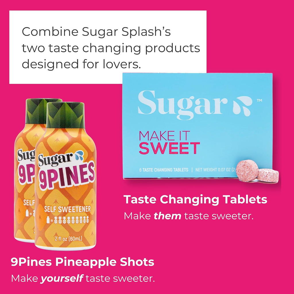 Sugar Splash Pack Noche: Tabletas de Sabor, Shots de Piña y Chupete Supresor
