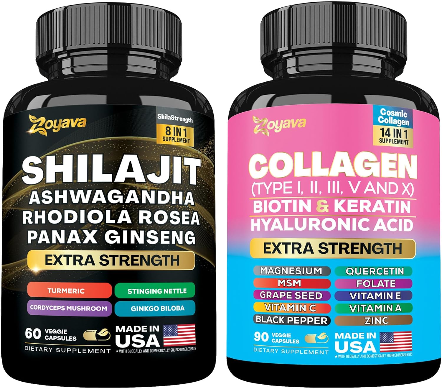 Zoyava Wellness Duo - Shilajit y Colágeno con Adaptógenos