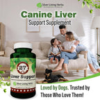 Silver Lining Herbs - Liver Support for Dogs - All Natural Herbal Supplement with Milk Thistle, Turmeric, Chamomile and More - 90 Capsules