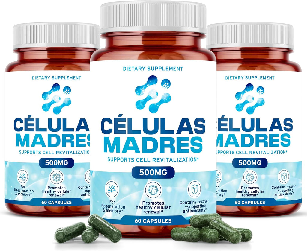 Aura Vitamins Stem Cell 500mg - 180 Cápsulas de Espirulina y Chlorella