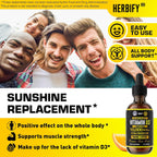 HERBIFY Vitamina D3 10000 UI - Gotas Líquidas - Salud Ósea e Inmunológica - 30 Días - 60 ml