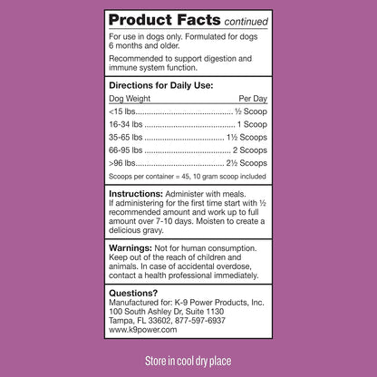 K9 Power Digest Forte – Apoyo Digestivo e Inmunológico Avanzado para Perros – Mezcla de Probióticos, Prebióticos, – Image 4