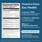 Physician's Choice Salud Ocular - Luteína, Zeaxantina y Arándano - 60 Cápsulas
