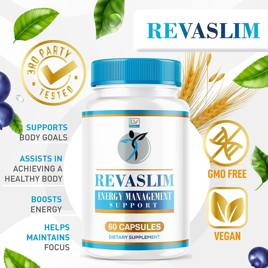 Revaslim Cápsulas - Suplemento Multivitamínico Avanzado (120 Cápsulas, 2 Paquetes)